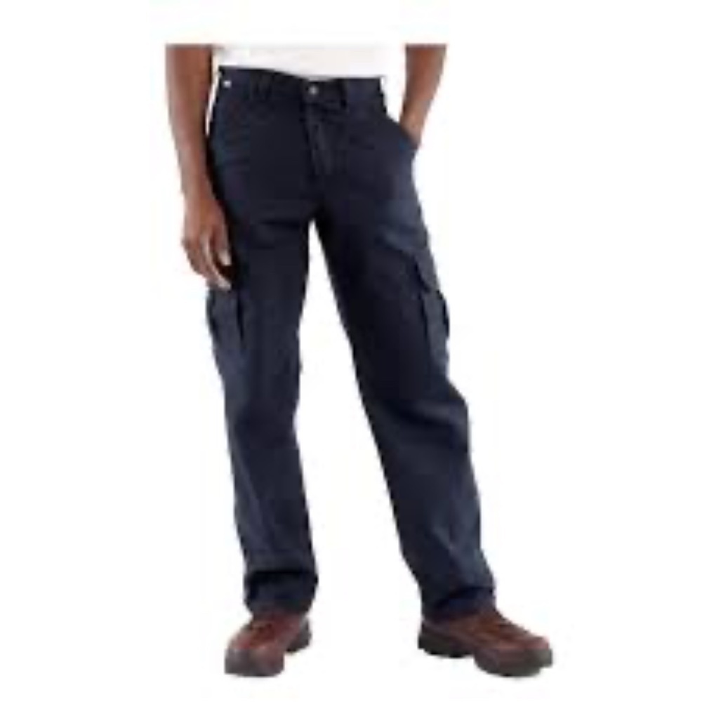 New Carhartt FR Flame Resistant Navy Blue Cargo Pants Mens 38 x 29" Work